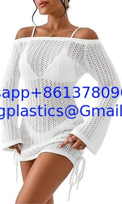 Swimwear Cover Up Fashion Beach Hand Crochet Shawl Capelet Skirt Knitted Texture One-Piece Short Hand Crochet Shawl Swimsuit Cover Ups Fashion Accessories supplier