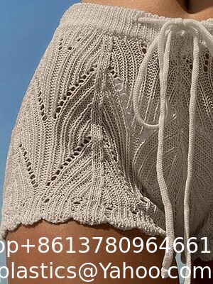 Womens Crochet Cover Up Shorts Hollow Out High Waist Knit Bathing Suit Bikini Swimsuit Hollow Strap Halter Neck Handmade Knitted Crochet Swimsuit Crochet Bikini Bra Set Crochet Bikini supplier