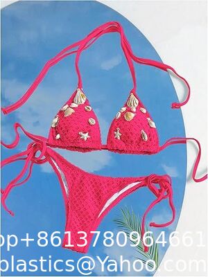 Women's Bikini Sets Shell Halter Triangle Crochet Cheeky Summer Beach Swimsuit Hand Crochet Shawl Hollow Strap Halter Neck Handmade Knitted Crochet Swimsuit Crochet Bikini Bra Set Crochet Bikini supplier
