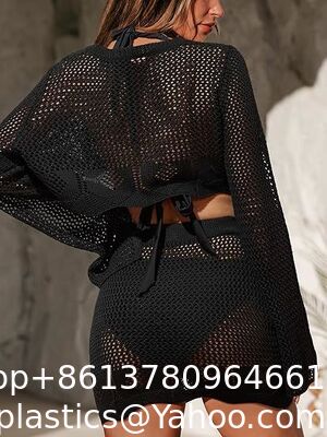 Crochet Top For Women Summer Beach Wear Boho Halter Backless Bikini Tank Tops Tassel Crochet Knit Bra Bralette Cover Up Women Crochet Swimsuit Cover Up Set Long Sleeve Summer Bathing Suit Beach supplier