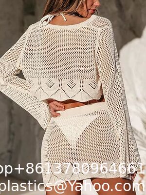 Crochet Top For Women Summer Beach Wear Boho Halter Backless Bikini Tank Tops Tassel Crochet Knit Bra Bralette Cover Up Women Crochet Swimsuit Cover Up Set Long Sleeve Summer Bathing Suit Beach supplier