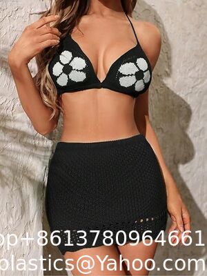 Women'S Crochet Beach Mini Skirt Knit Scallop Hem Cut Out Bikini Swimsuit Cover Up Skirts Swimwear Cover Up Fashion Beach Hand Crochet Shawl Capelet supplier