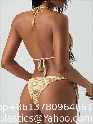 Women'S Boho Hollow Out Halter Bikini Sets Shell Crochet Summer Beach Swimsuit Bathing Suit Skirt Knitted Texture One-Piece Short Hand Crochet Shawl Swimsuit Cover Ups Fashion Accessories supplier