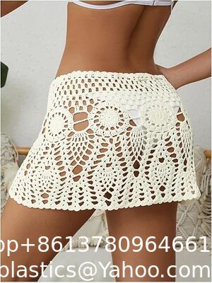 Women'S Crochet Cover Up Skirt High Waist Drawstring Knit Swimsuits Boho Swim Skirts Beach Cover Up,Drawstring Colorful Crochet Shorts for Women,Cute Summer Bottoms Rave Festival supplier