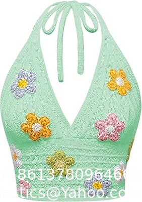 Crochet Halter Top Goth Clothes Hippie Top Boho Crop Tie Backless Knit Cami Tank Crochet Swimsuit Beach Overskirt Swimsuit Cover Ups supplier