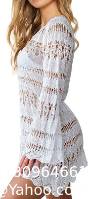 Swimsuit Coverup For Women Crochet Swim Cover Up Bathing Suit Cover Up For Women Mesh Knit Beach Cover Up Crochet Halter Cover Up Dress Hollow Out Backless Sleeveless Bikini Coverups supplier
