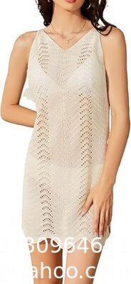 Swimsuit Crochet Swim Cover Up For Women Summer Knit Long Sleeve Swimwear Pullover Beach Dress Swimsuit Bra Set Crochet Bikini Handmade Knitted supplier