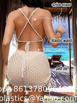 Swimsuit Crochet Swim Cover Up For Women Summer Knit Long Sleeve Swimwear Pullover Beach Dress Swimsuit Bra Set Crochet Bikini Handmade Knitted supplier