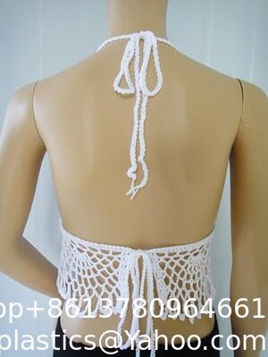 Women Crochet Bikini Halter Bralette Backless Camisole Knit Bra Tops Summer Beachwear Swimwear Cover Up Fashion Beach Hand Crochet Shawl Capelet supplier
