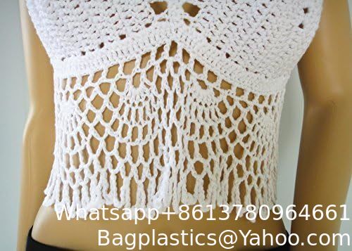 Women Crochet Bikini Halter Bralette Backless Camisole Knit Bra Tops Summer Beachwear Swimwear Cover Up Fashion Beach Hand Crochet Shawl Capelet supplier