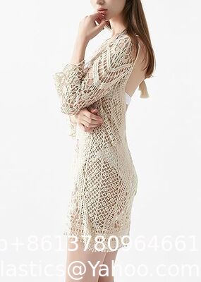 Swimwear Cover Up Fashion Beach Hand Crochet Women'S Crochet Lace Bikini Swimsuit Cover Up – Lightweight Hollow Out Bathing Suit Cover For Vacation, Pool, Resort supplier