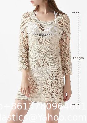 Swimwear Cover Up Fashion Beach Hand Crochet Women'S Crochet Lace Bikini Swimsuit Cover Up – Lightweight Hollow Out Bathing Suit Cover For Vacation, Pool, Resort supplier